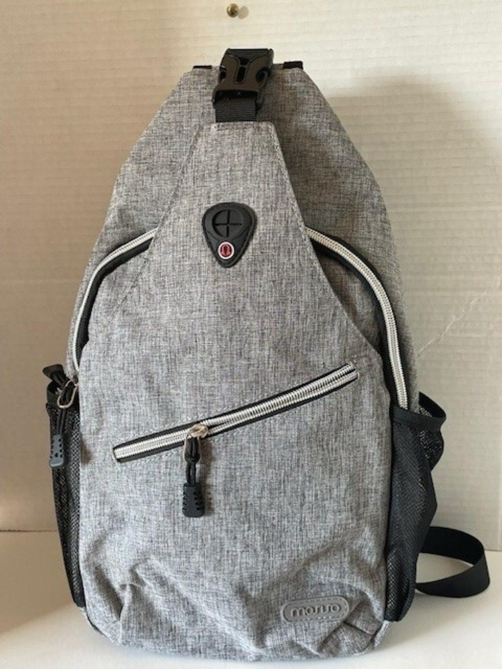 Men's Grey Sling Backpack - Compact Crossbody Daypack
